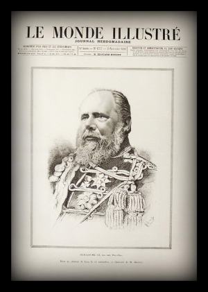 King Willem III depicted on the cover of Le Monde Ilustré, Nov. 29, 1890 (six days after his death, two days prior to Ha-Melitz's article)
